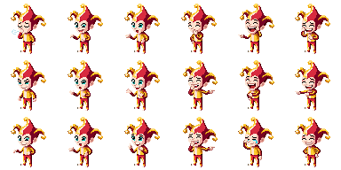 Animated sprite for clown category