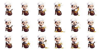 Animated sprite for cooking category