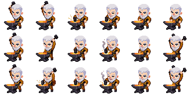 Animated sprite for crafting category