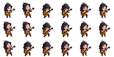 Animated sprite for music category