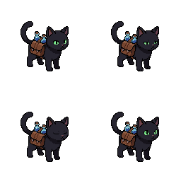Animated cat sprite for pets category
