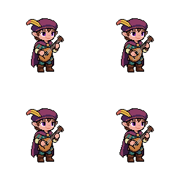 Animated bard sprite for default category