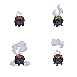 Animated cauldron sprite for cooking category