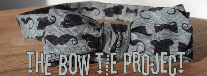 Grey, Derby, Moustache Bow Tie