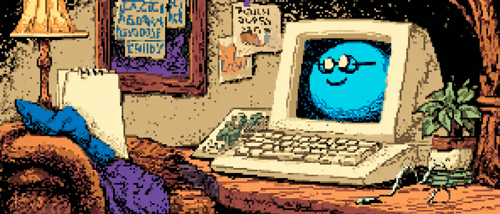 A desktop computer from 1997 sitting at a tiny therapist&rsquo;s couch, the therapist is a modern sleek AI assistant rendered as a floating chrome orb with reading glasses, a notepad that reads &lsquo;PATIENT: Mr. Modem — DIAGNOSIS: Too many hobbies, insufficient chill,&rsquo; the waiting room has motivational posters that say &lsquo;PUSH BACK WITH EVIDENCE&rsquo; and &lsquo;SHIP IT,&rsquo; a dial-up modem on the floor making the screaming connection sound, small sparks coming out of it, warm lamp lighting