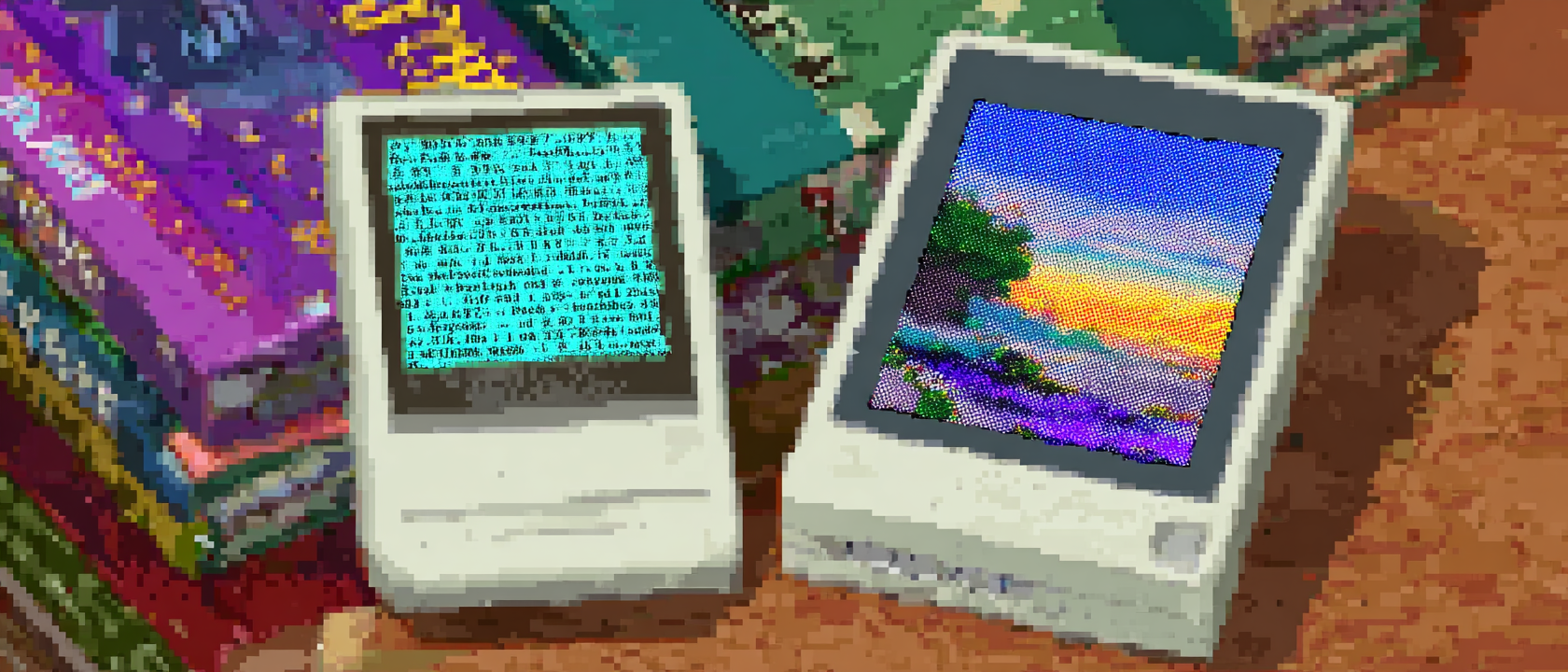 A tiny e-reader next to a Kindle, the Kindle looking visibly betrayed