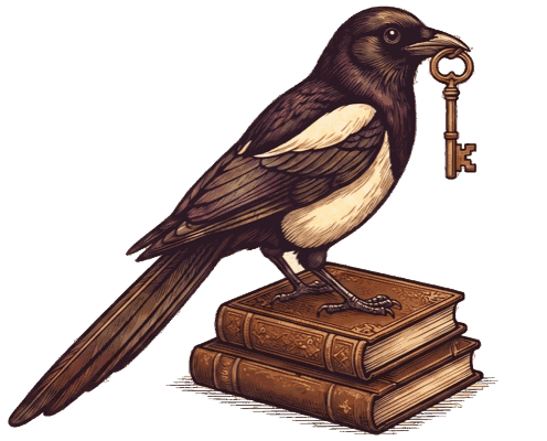 The Magpie&rsquo;s Library logo